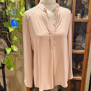 Elegant Fleah Pink Women's Lace Top